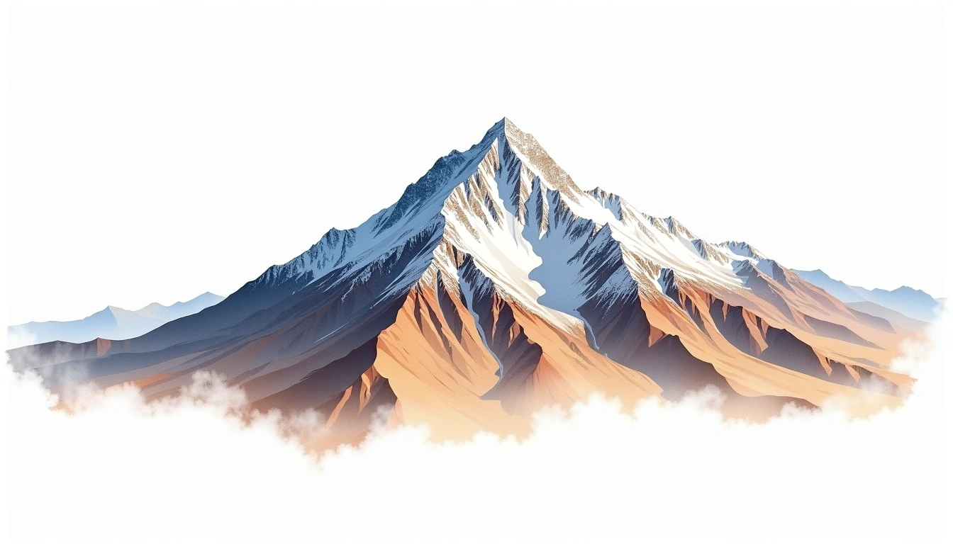 Nevado de Cachi — 6,380m — Argentina — watercolor illustration