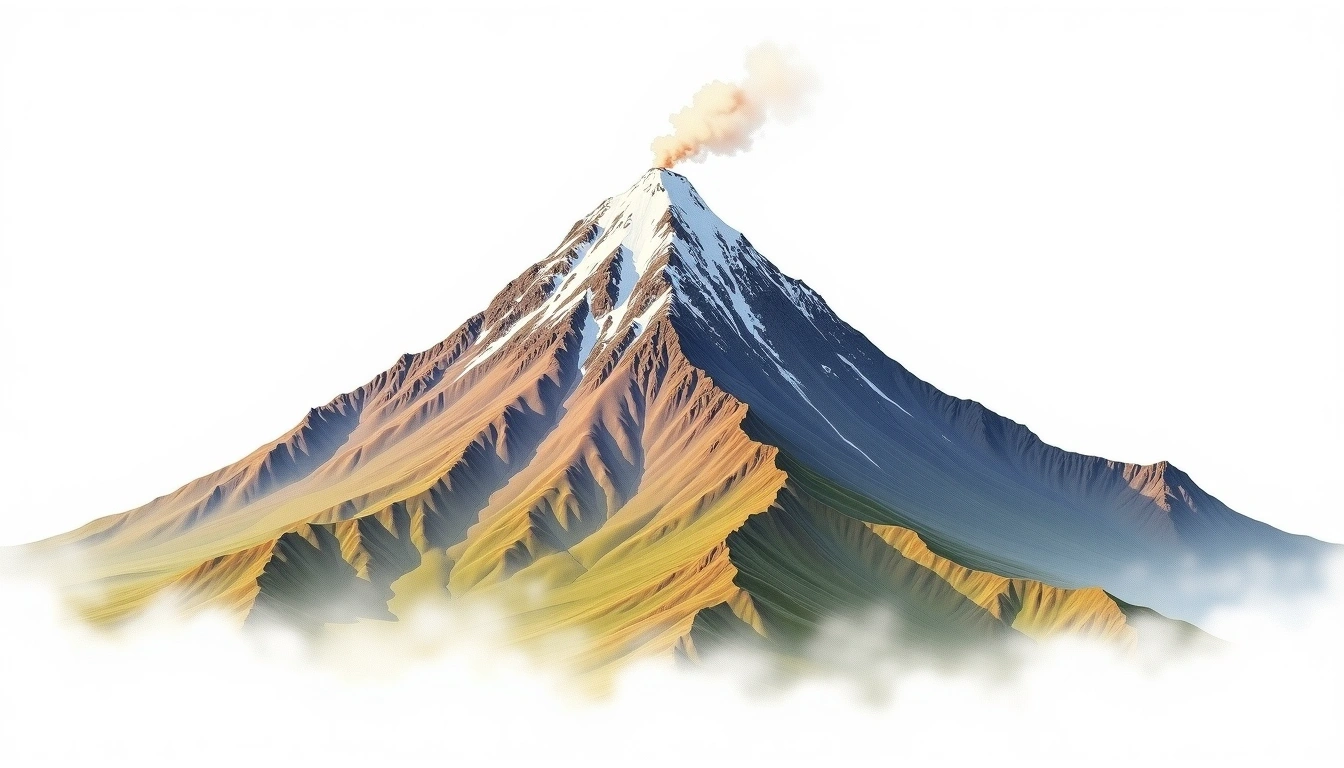 Nevado de Toluca — 4,680m — Mexico — watercolor illustration