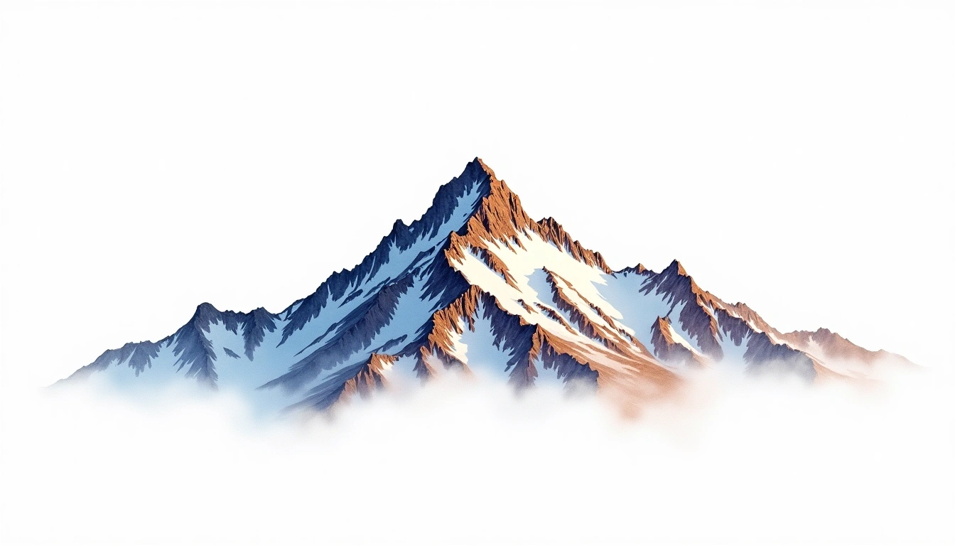 Nevado del Cumbal — 4,764m — Colombia — watercolor illustration