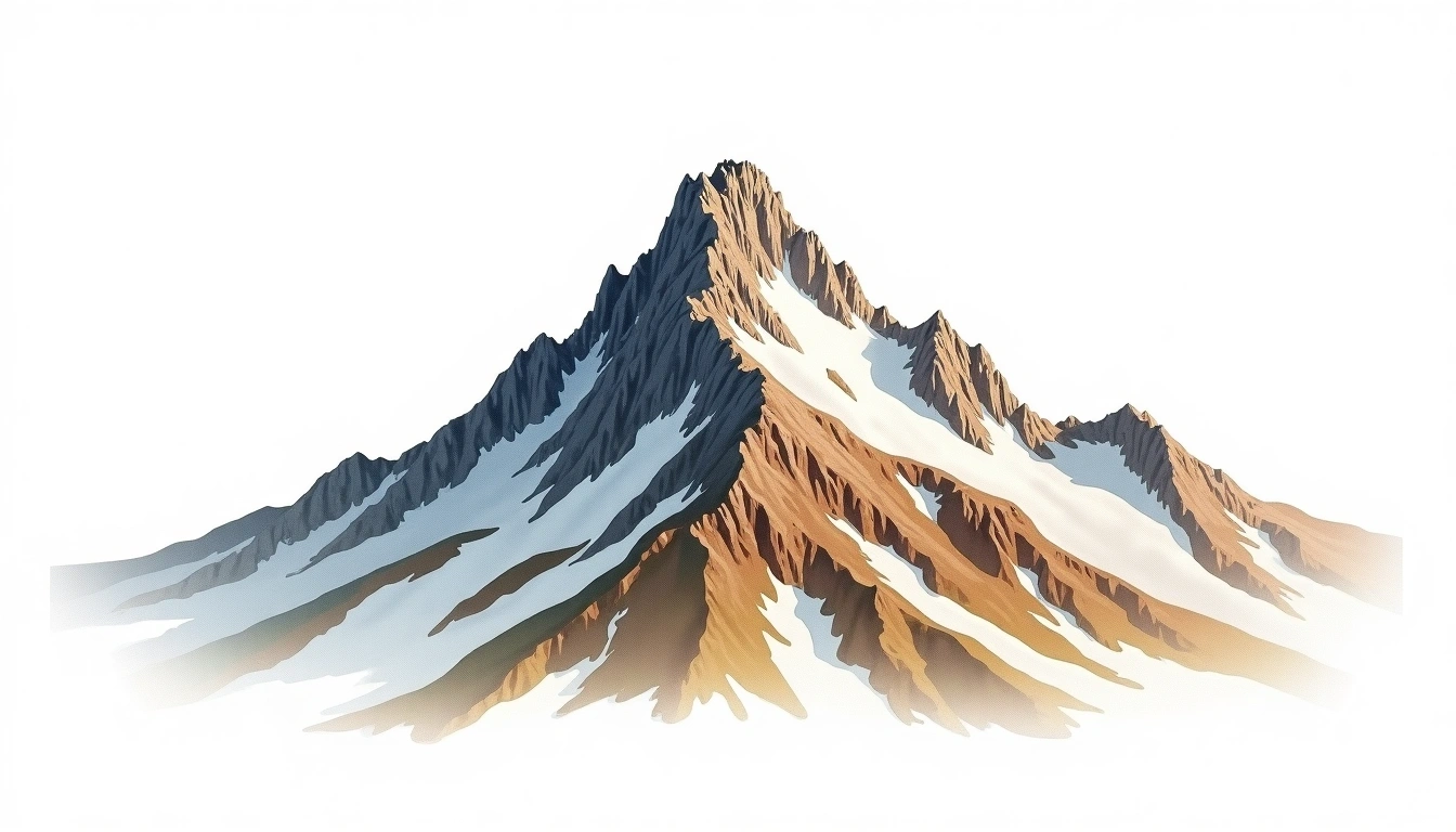 Nevado del Quindio — 4,785m — Colombia — watercolor illustration