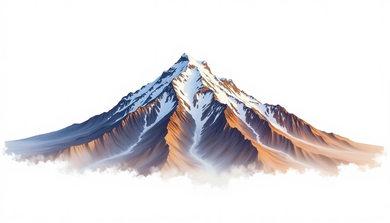Nevado Janq'u Uma — 5,596m — Bolivia — watercolor illustration