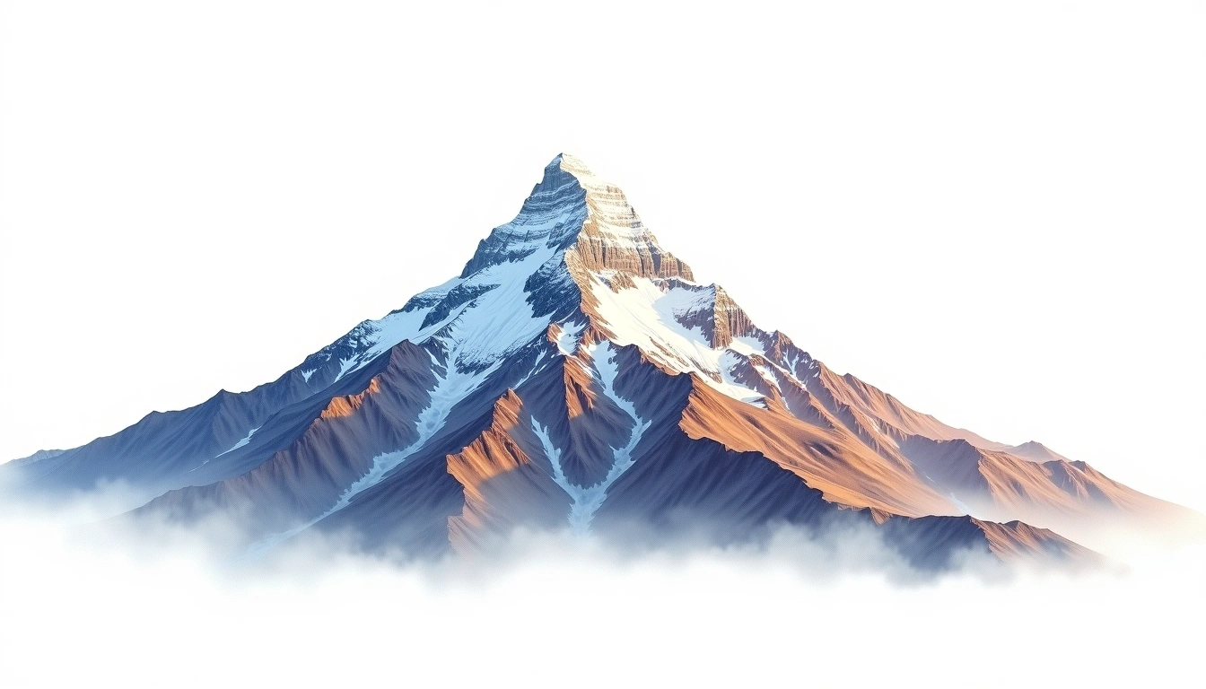 Nevado Jirishanca — 6,094m — Peru — watercolor illustration