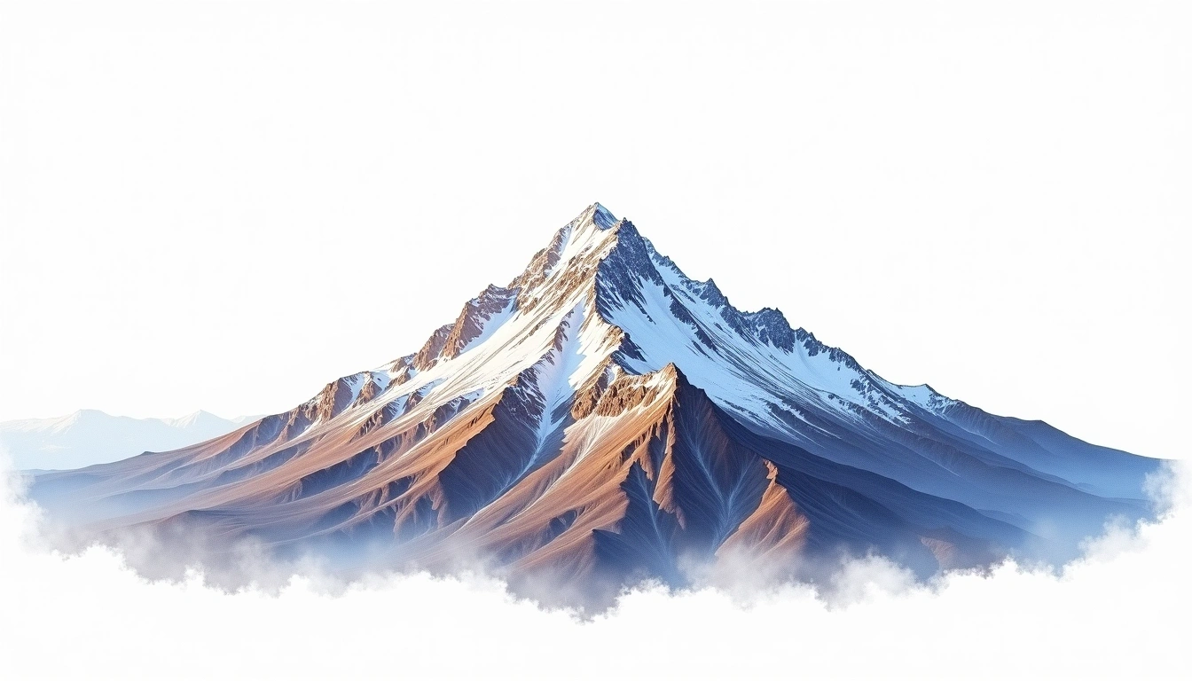 Nevado Juncal — 6,110m — Argentina — watercolor illustration