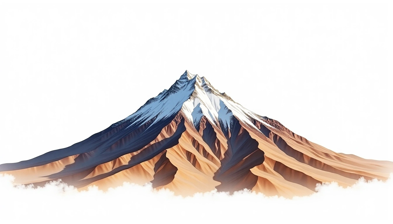 Nevado Mismi — 5,597m — Peru — watercolor illustration