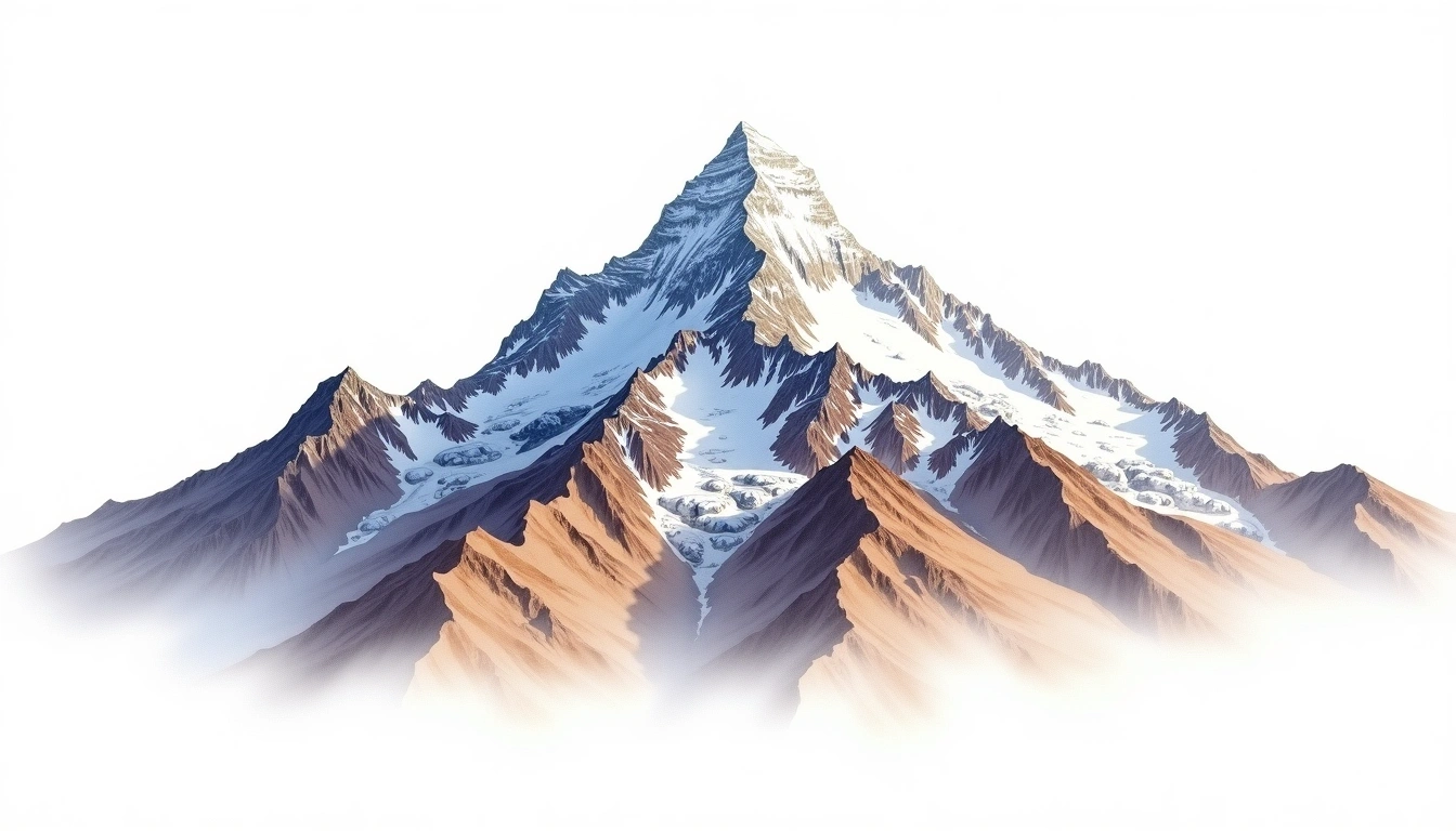 Nevado Salkantay — 6,270m — Peru — watercolor illustration