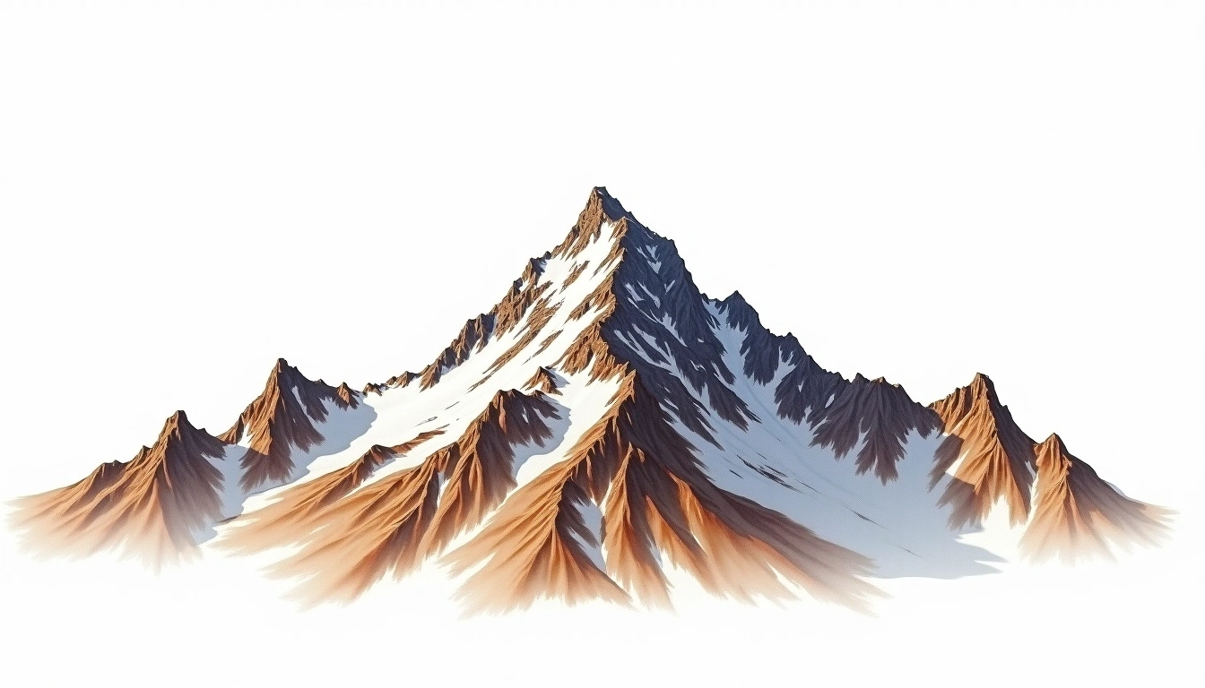 Nevado Ticsani — 5,408m — Peru — watercolor illustration