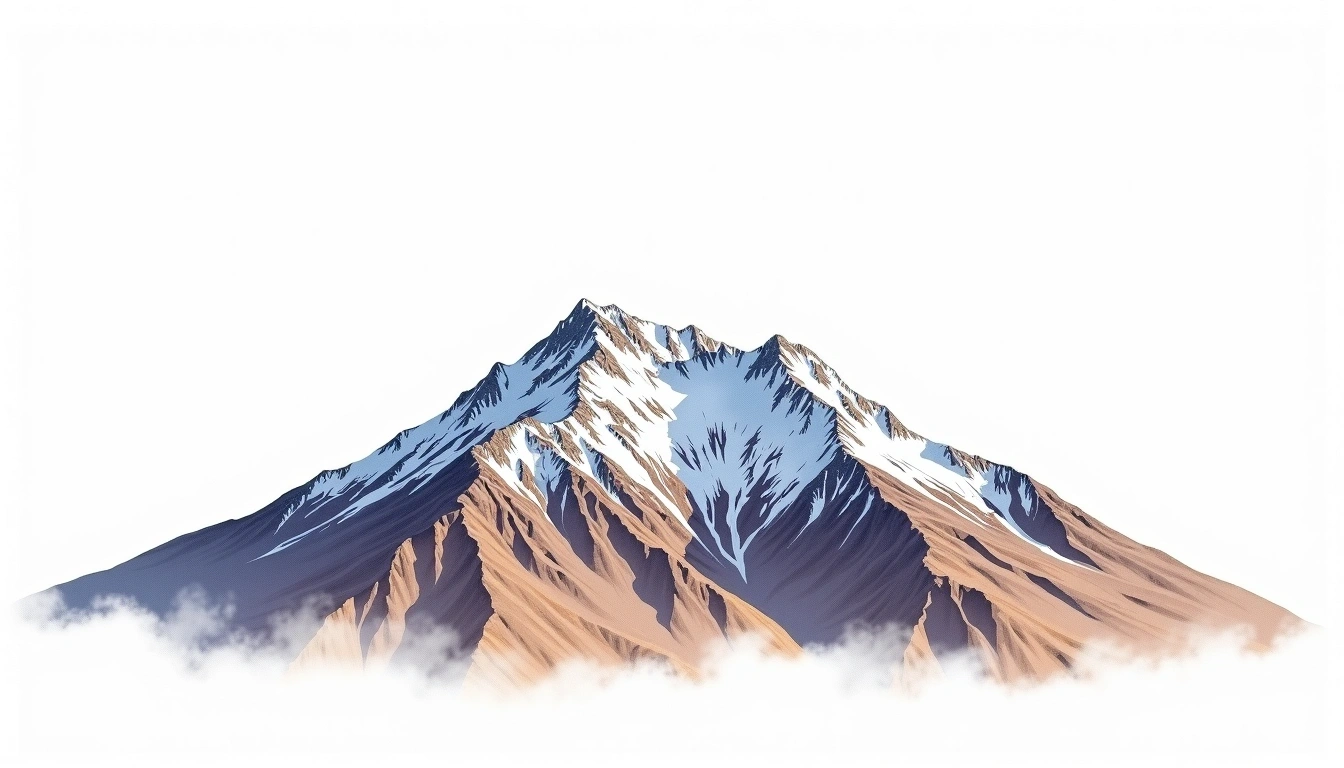 Nevado Tocllaraju — 6,034m — Peru — watercolor illustration