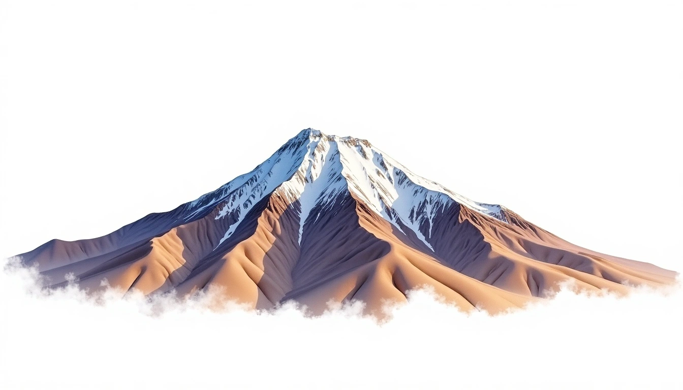 Nevado Uruashraju — 5,722m — Peru — watercolor illustration