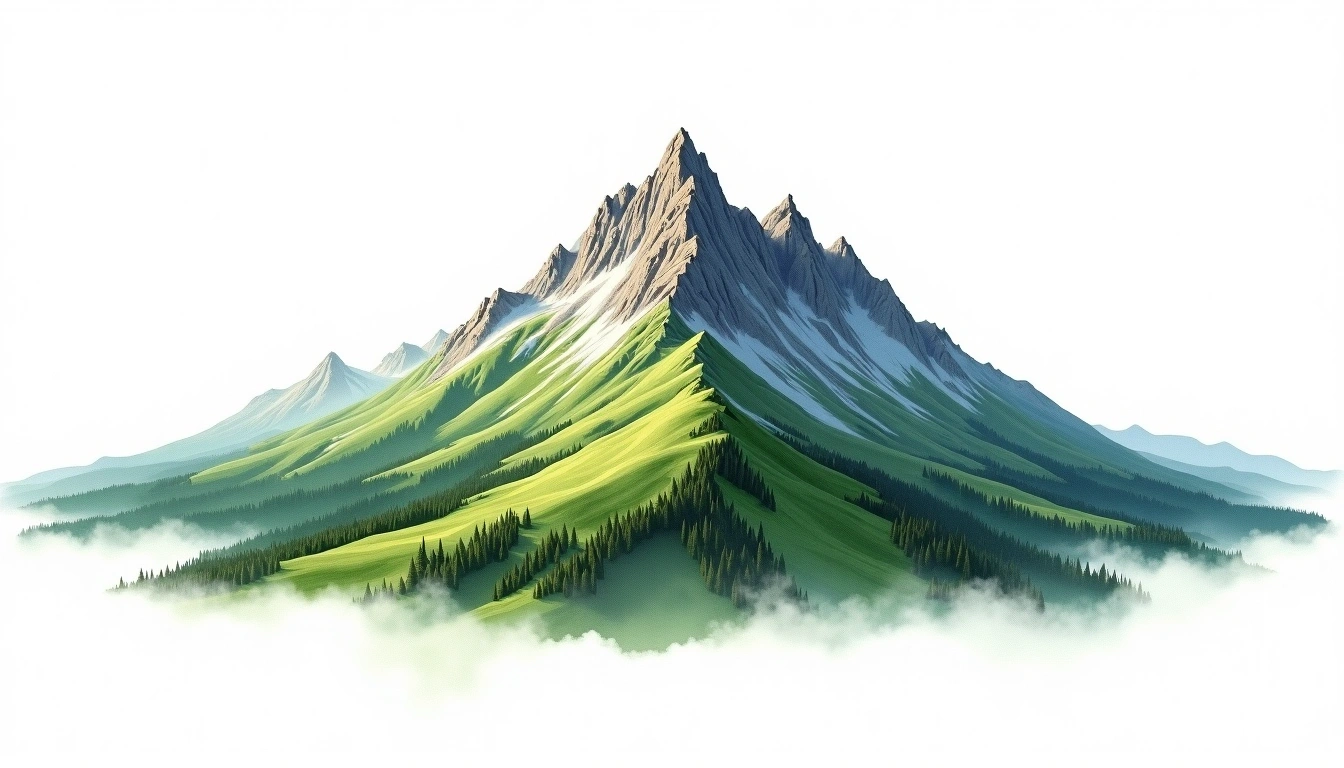 Niesen — 2,362m — Switzerland — watercolor illustration