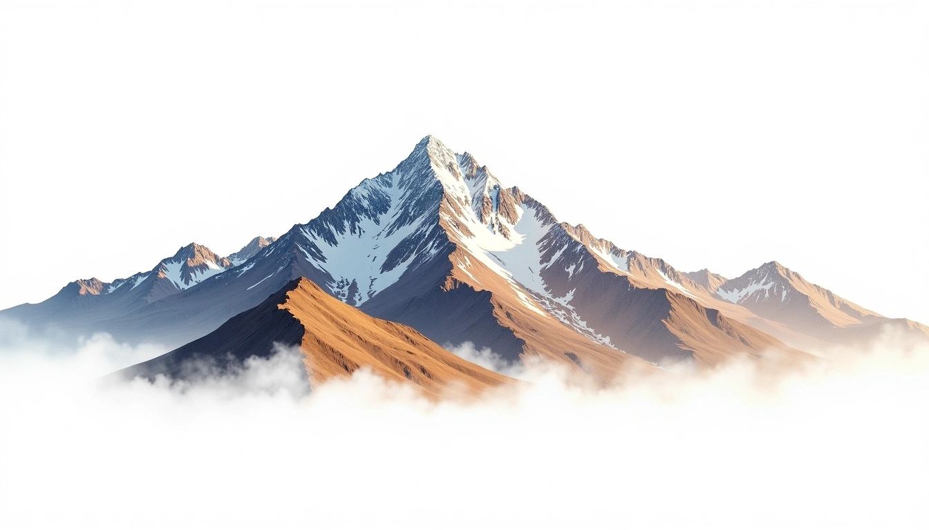 Numbur — 6,959m — Nepal — watercolor illustration