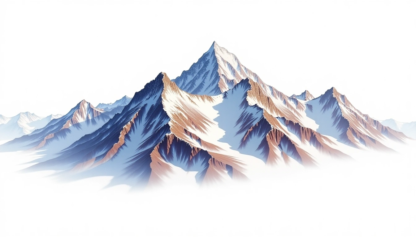 Nushik Sar — 6,885m — Pakistan — watercolor illustration