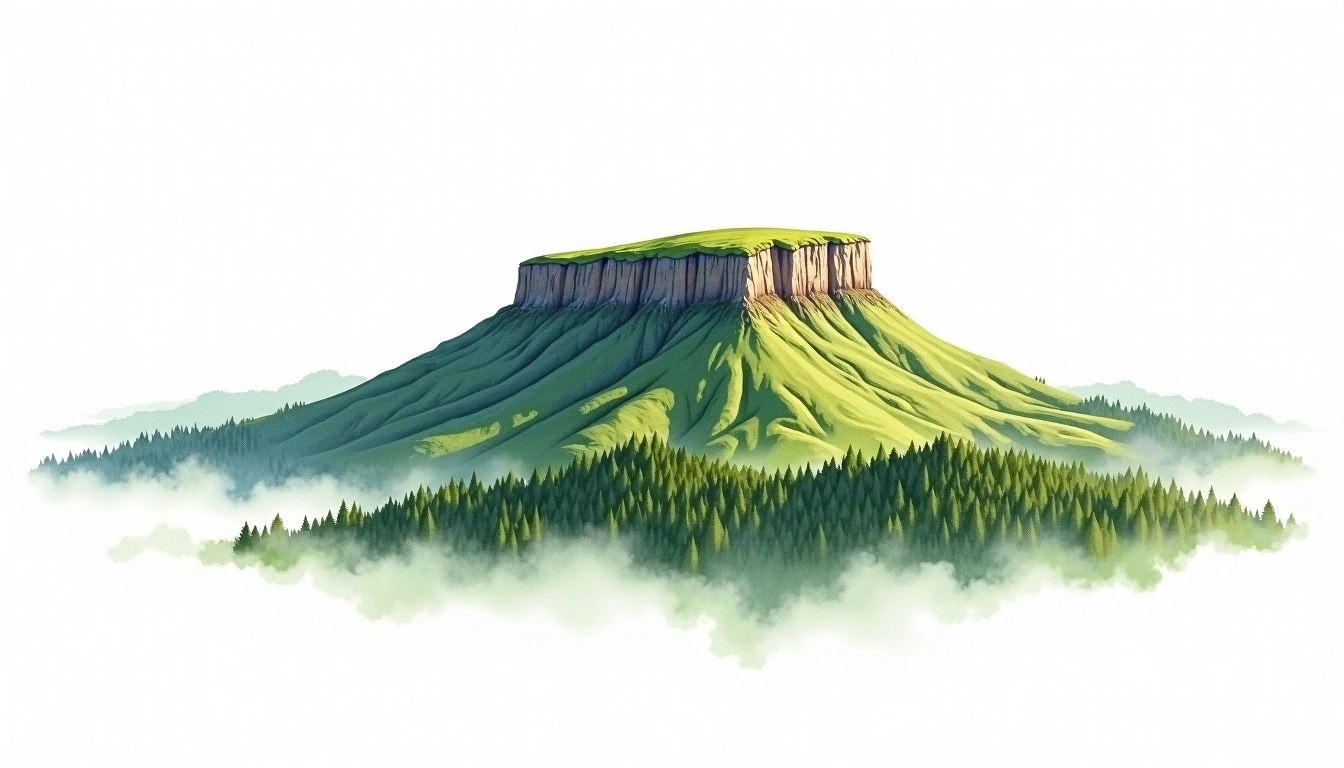 Nyika Plateau — 2,605m — Malawi — watercolor illustration