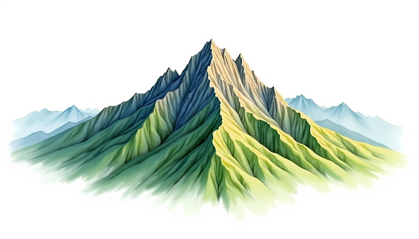 Ochsenkopf — 1,024m — Germany — watercolor illustration