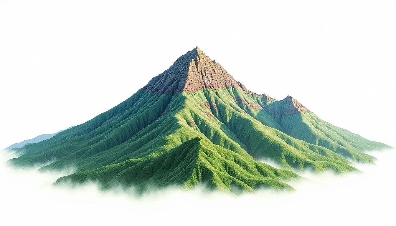 Odaesan — 1,563m — South Korea — watercolor illustration