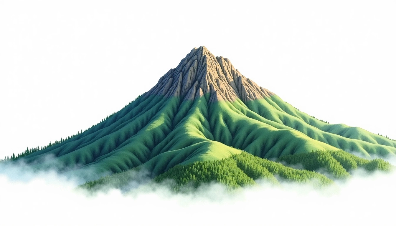 Odaigahara-san — 1,695m — Japan — watercolor illustration