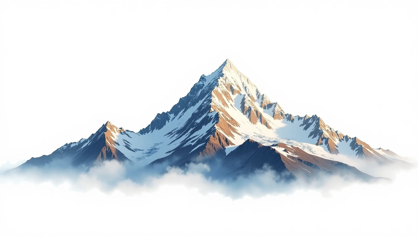 Ogre — 7,285m — Pakistan — watercolor illustration