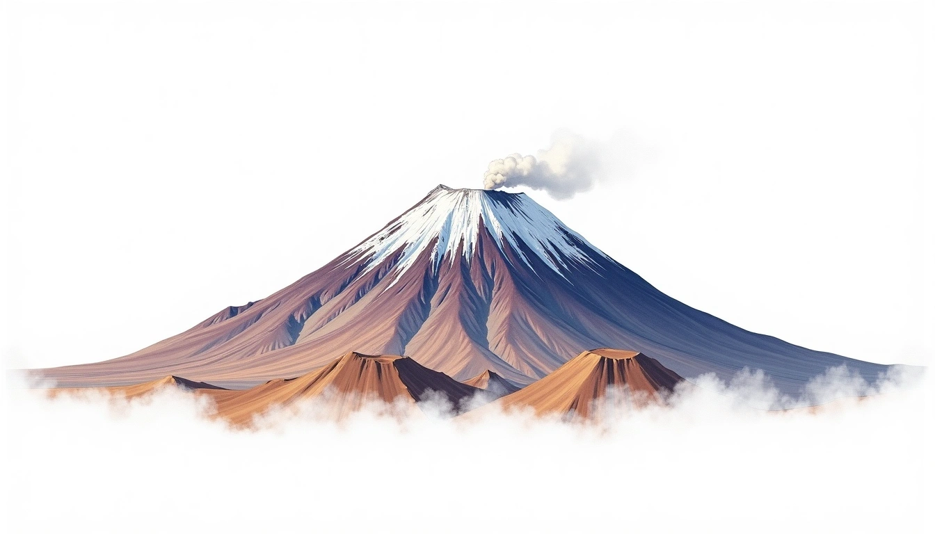 Ojos del Salado — 6,893m — Chile — watercolor illustration