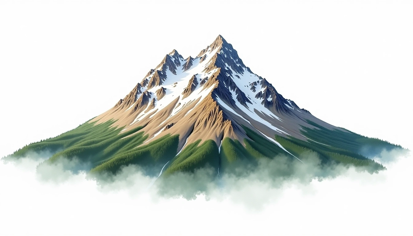 Oksskolten — 1,916m — Norway — watercolor illustration