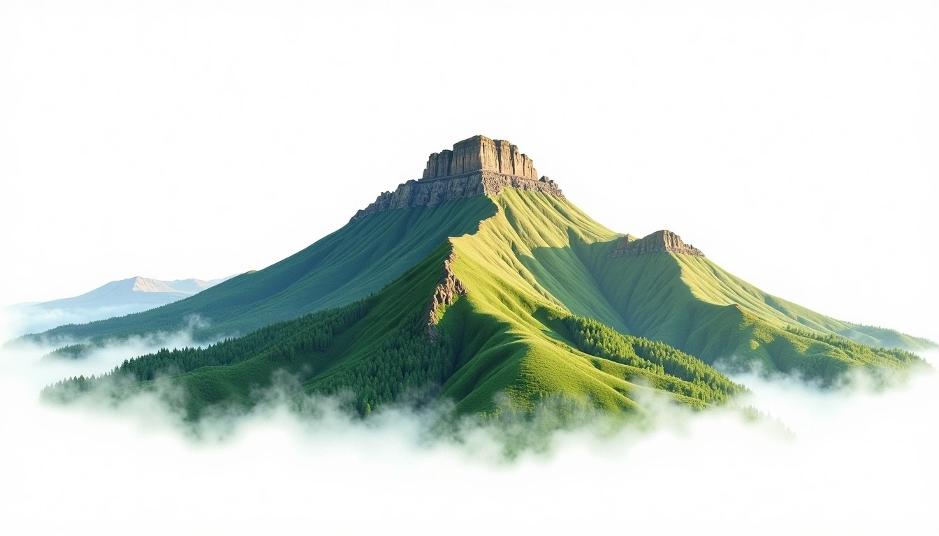 Ol Donyo Orok — 2,529m — Kenya — watercolor illustration