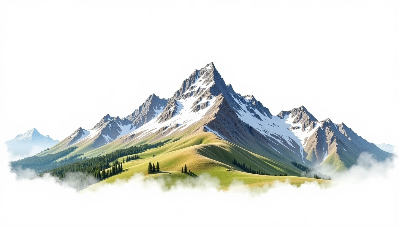 Olperer — 3,476m — Austria — watercolor illustration