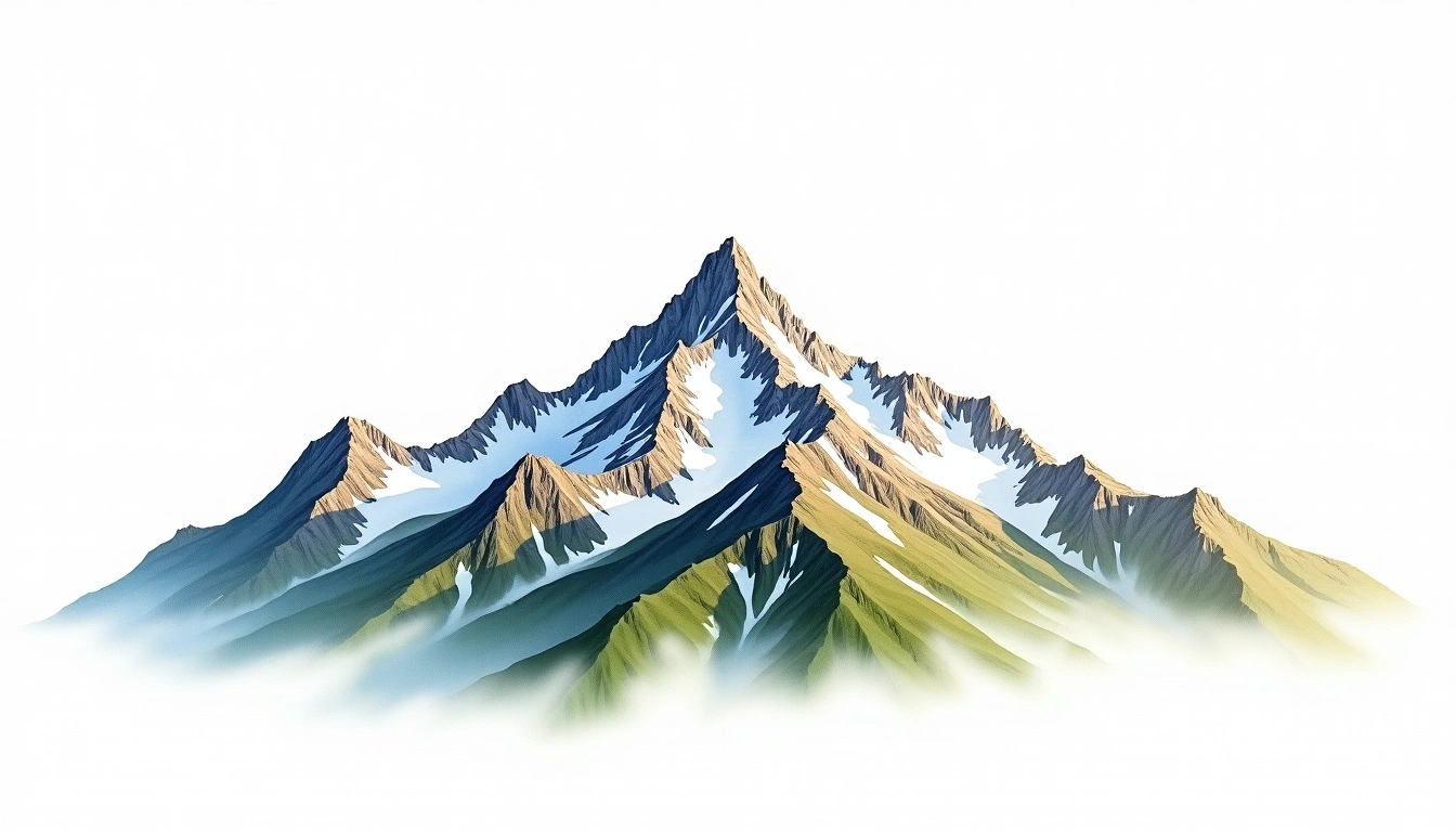 Ortler — 3,905m — Italy — watercolor illustration