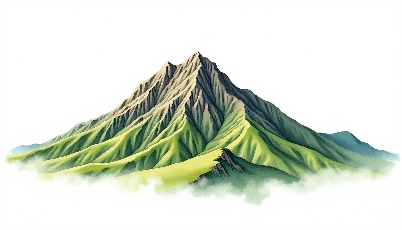 Owl's Head — 1,299m — United States — watercolor illustration