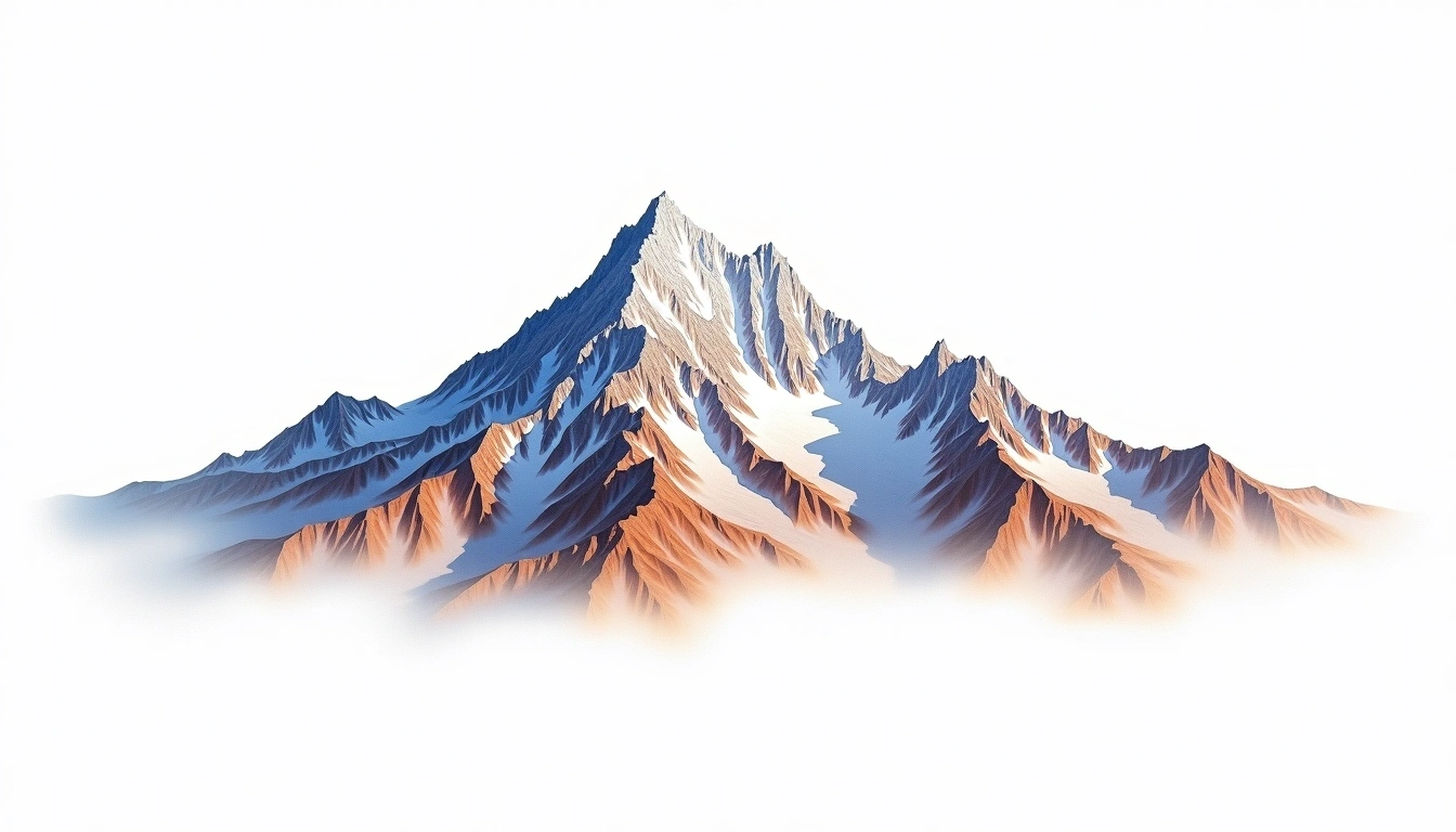 Pangpema Kang — 6,620m — Nepal — watercolor illustration