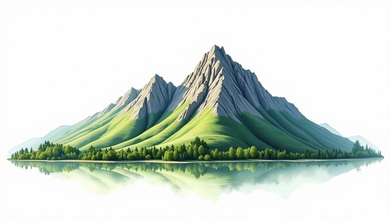 Parangul Mare — 2,519m — Romania — watercolor illustration