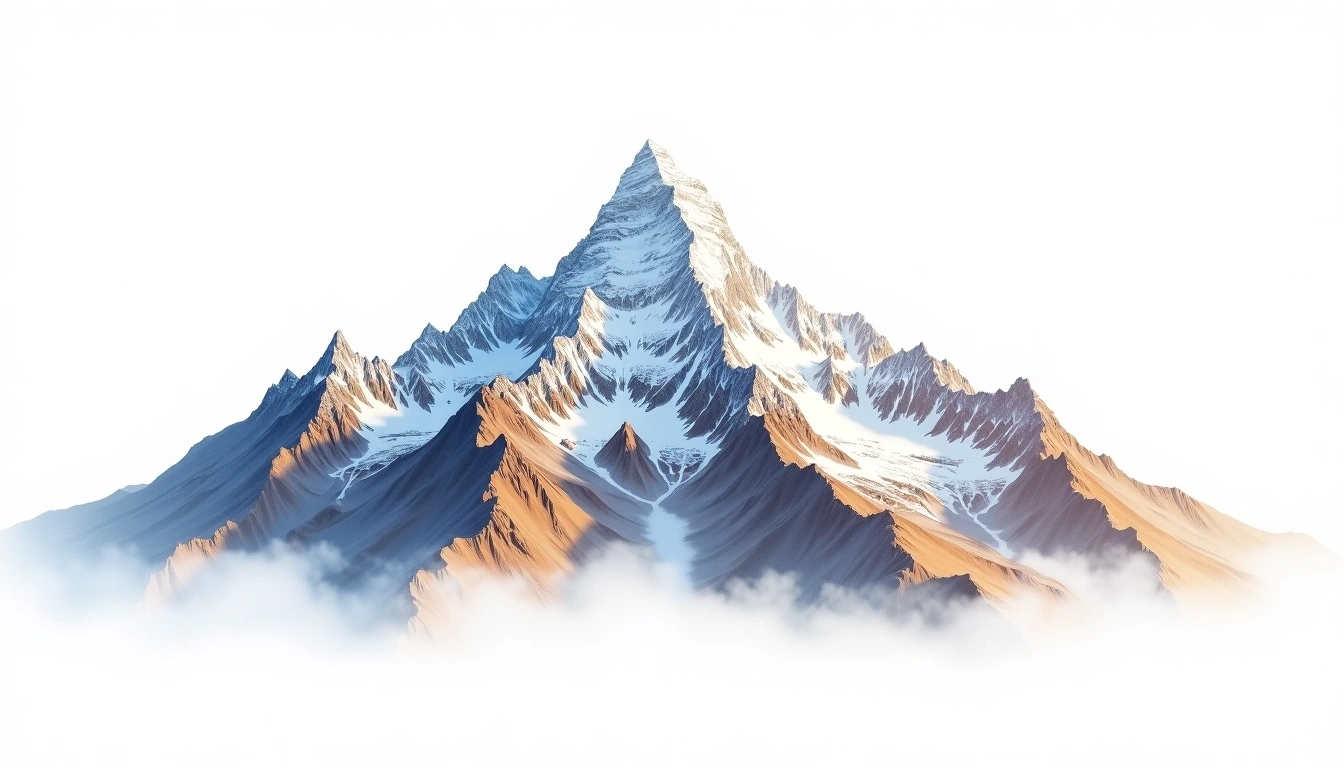 Passu Sar — 7,478m — Pakistan — watercolor illustration