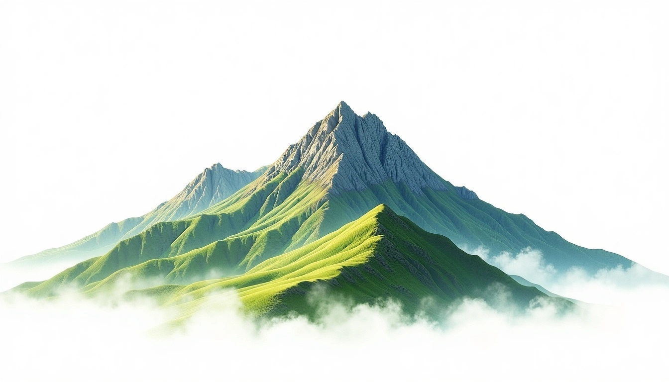 Patuolu Shan — 3,101m — Taiwan — watercolor illustration