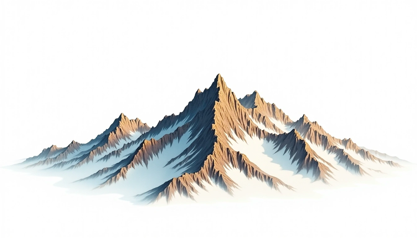 Payer — 1,472m — Russia — watercolor illustration