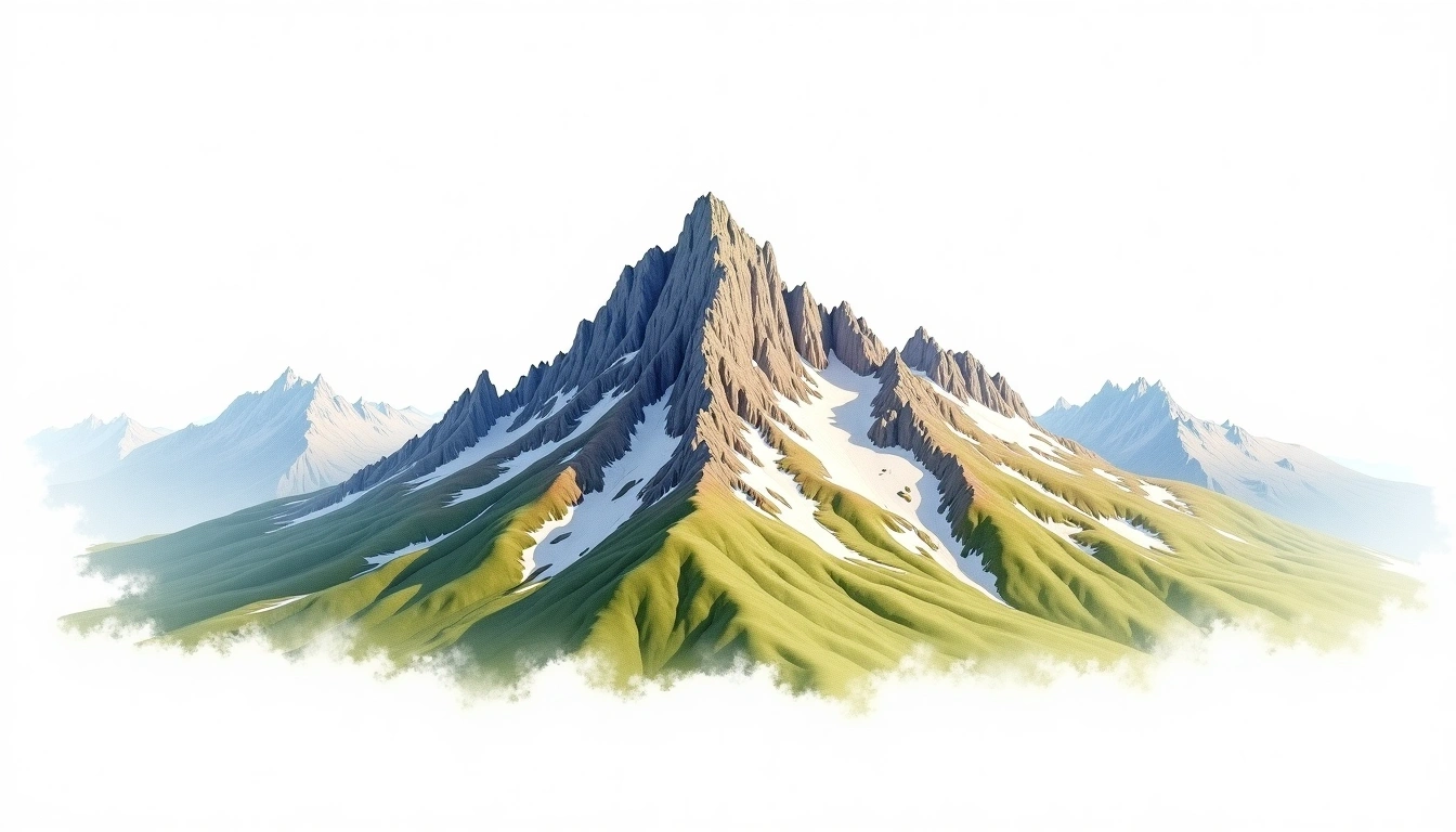 Pelmo — 3,168m — Italy — watercolor illustration