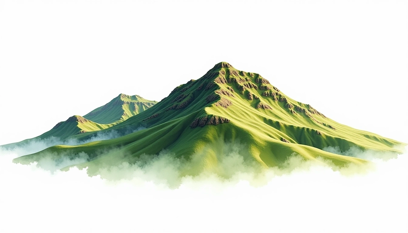 Pen y Fan — 886m — United Kingdom — watercolor illustration