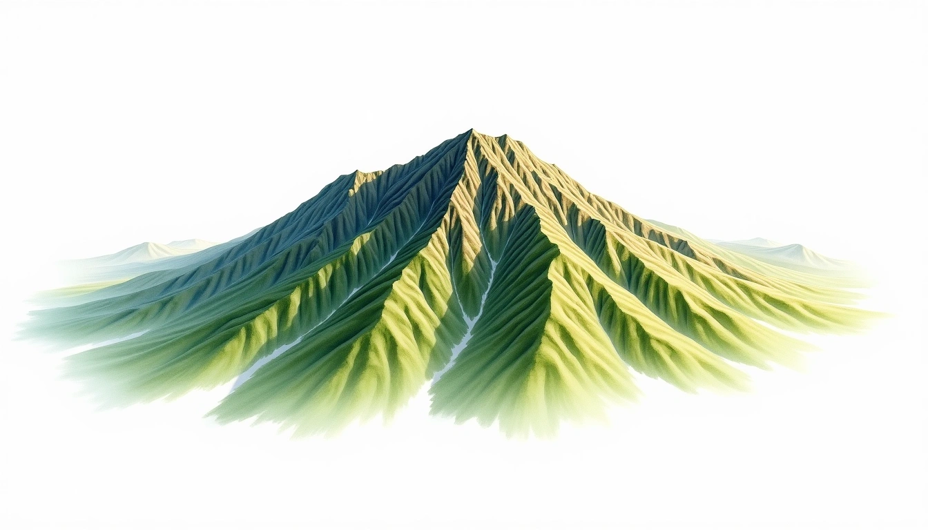 Pen yr Ole Wen — 978m — United Kingdom — watercolor illustration