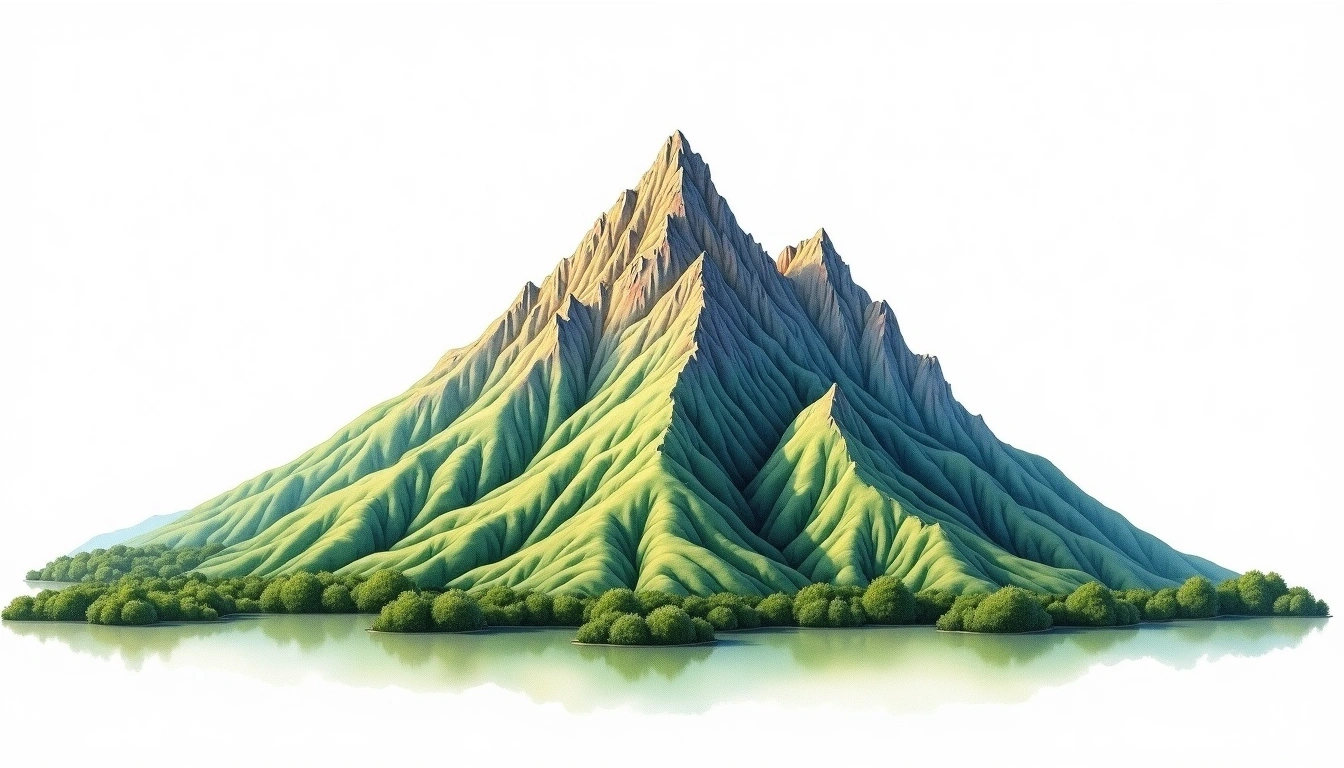 Pena Vieja — 2,617m — Spain — watercolor illustration