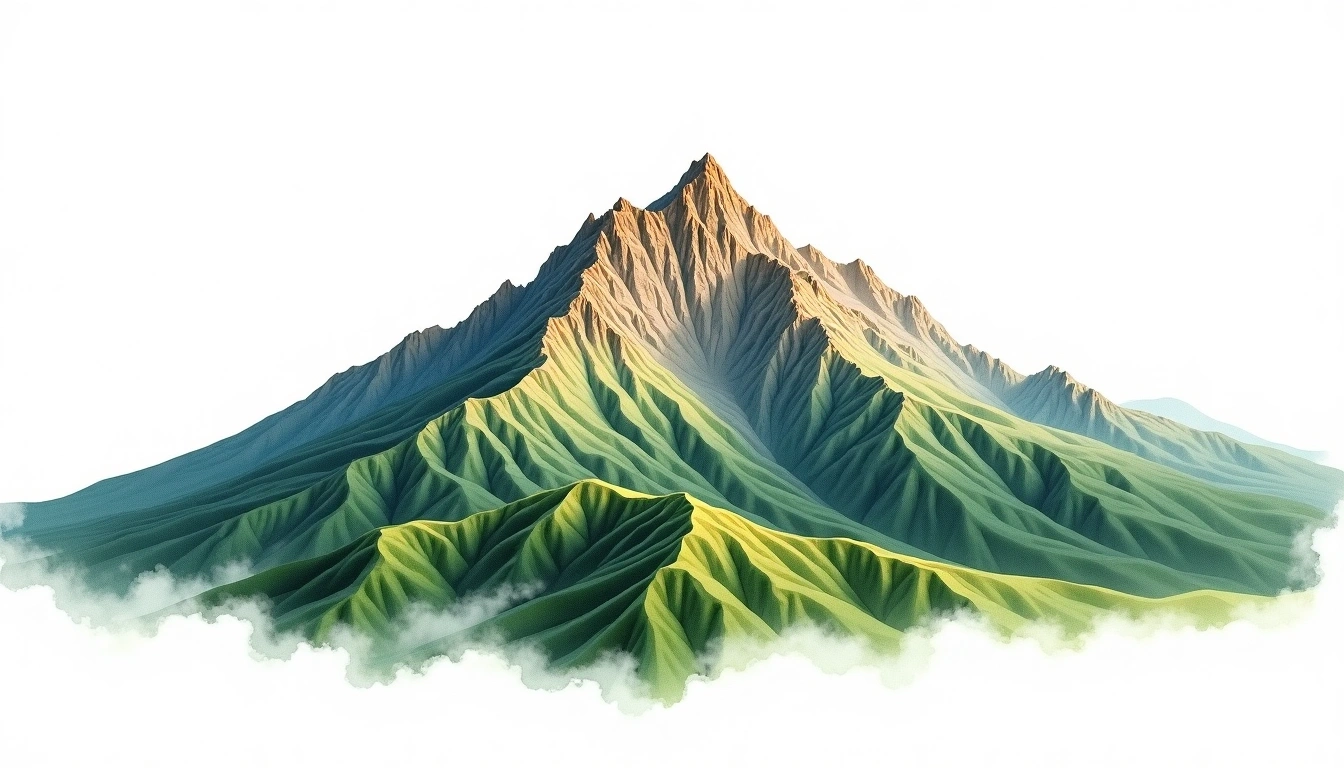 Penalara — 2,428m — Spain — watercolor illustration