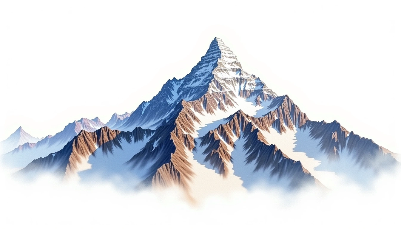 Pharchamo — 6,187m — Nepal — watercolor illustration