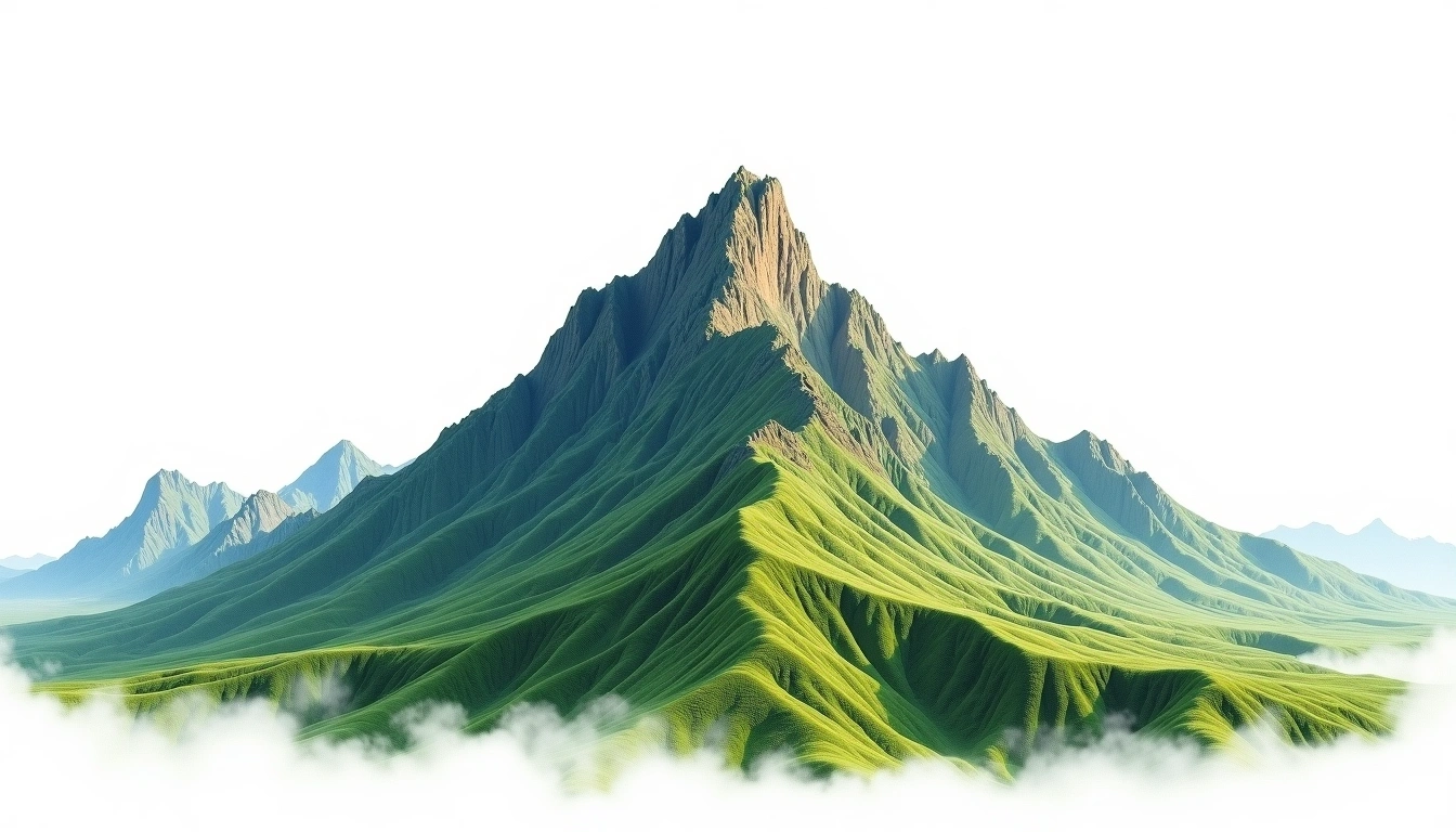 Phou Bia — 2,817m — Laos — watercolor illustration