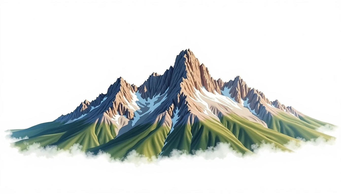 Pic de Certascan — 2,853m — Spain — watercolor illustration