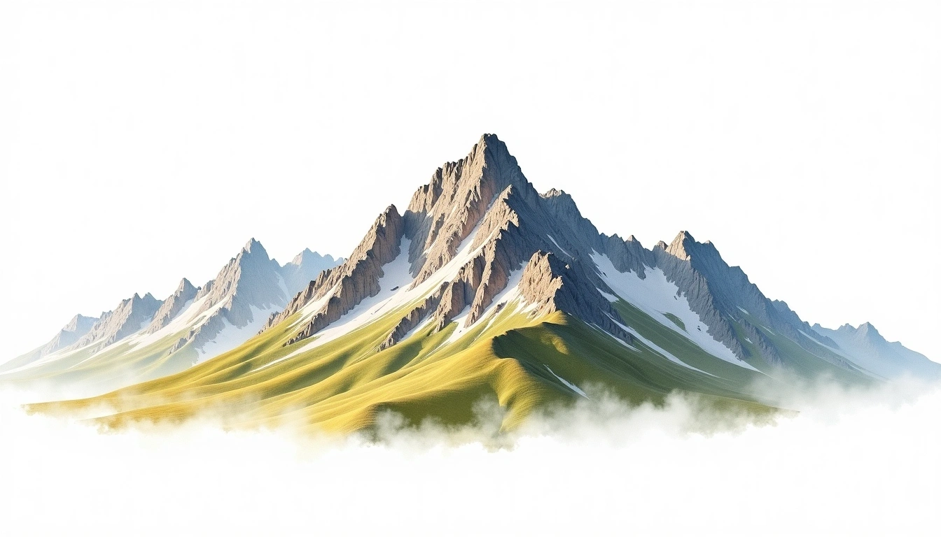 Pic de Neouvielle — 3,091m — France — watercolor illustration