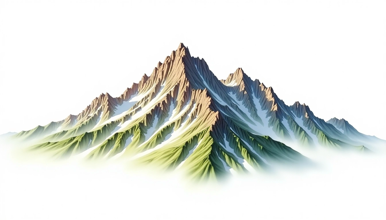 Pic d'Estats — 3,143m — Spain — watercolor illustration