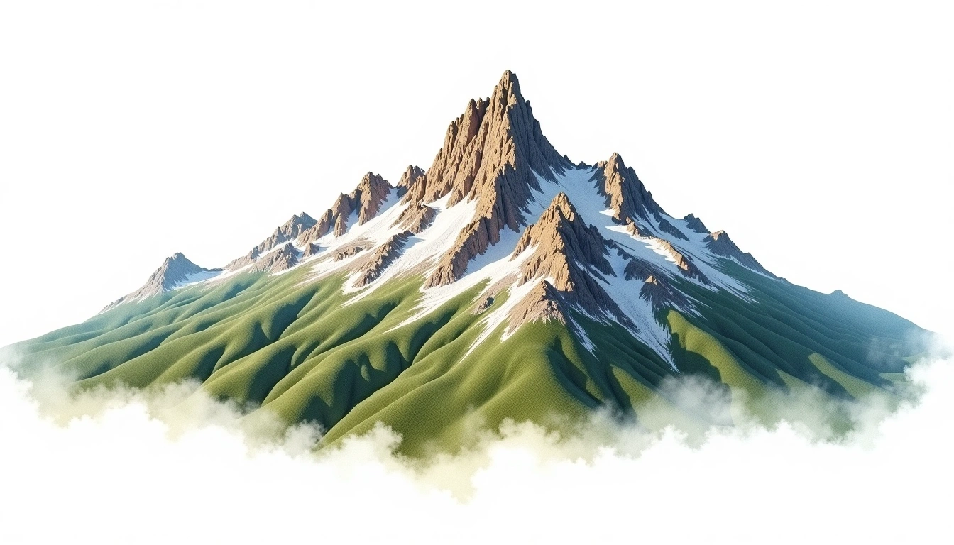 Pic du Canigou — 2,784m — France — watercolor illustration