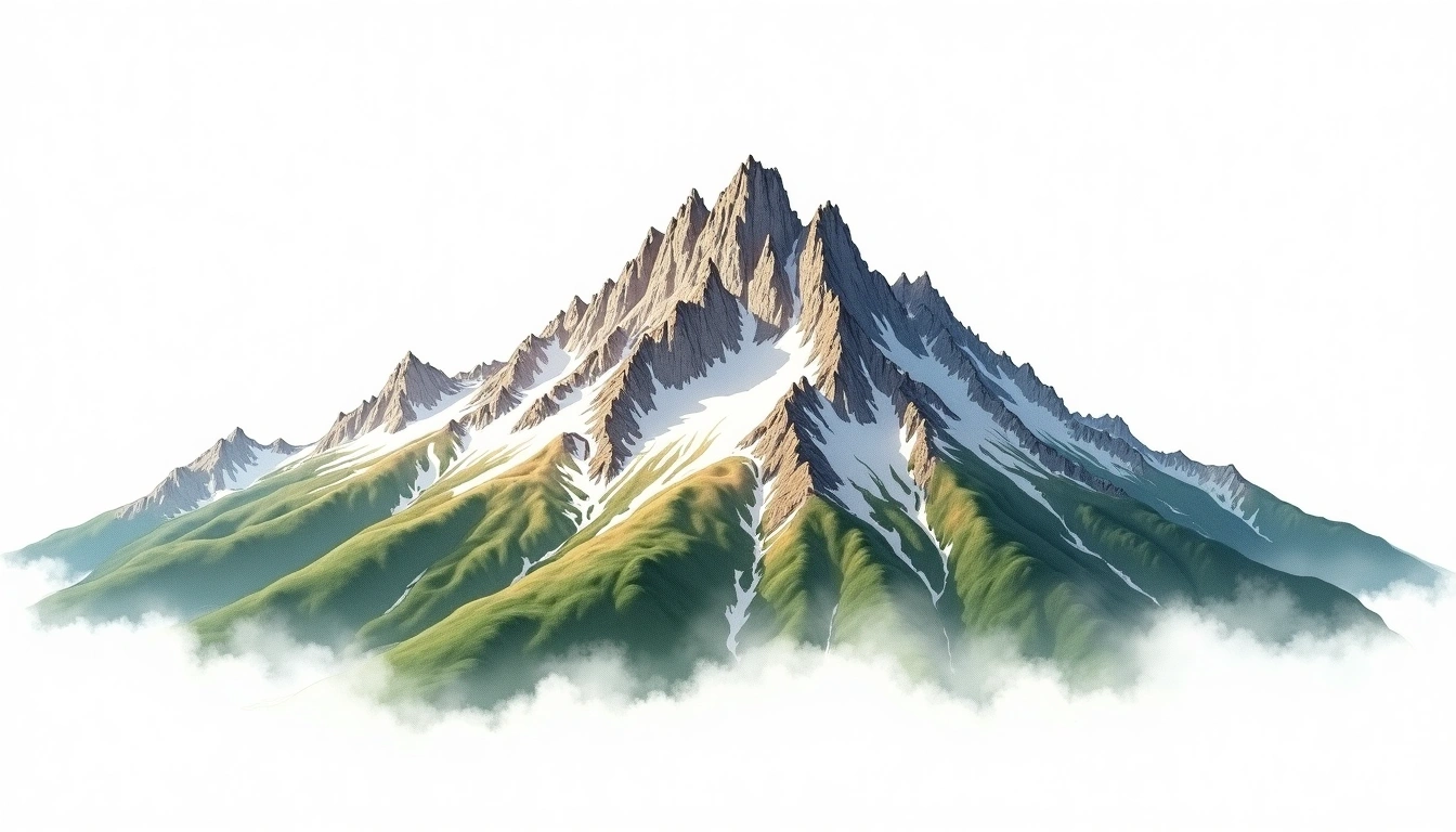 Pic du Midi de Siguer — 2,880m — France — watercolor illustration