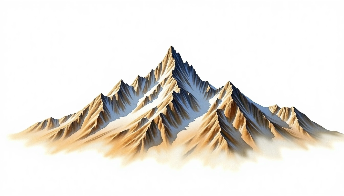 Pic Long — 3,192m — France — watercolor illustration