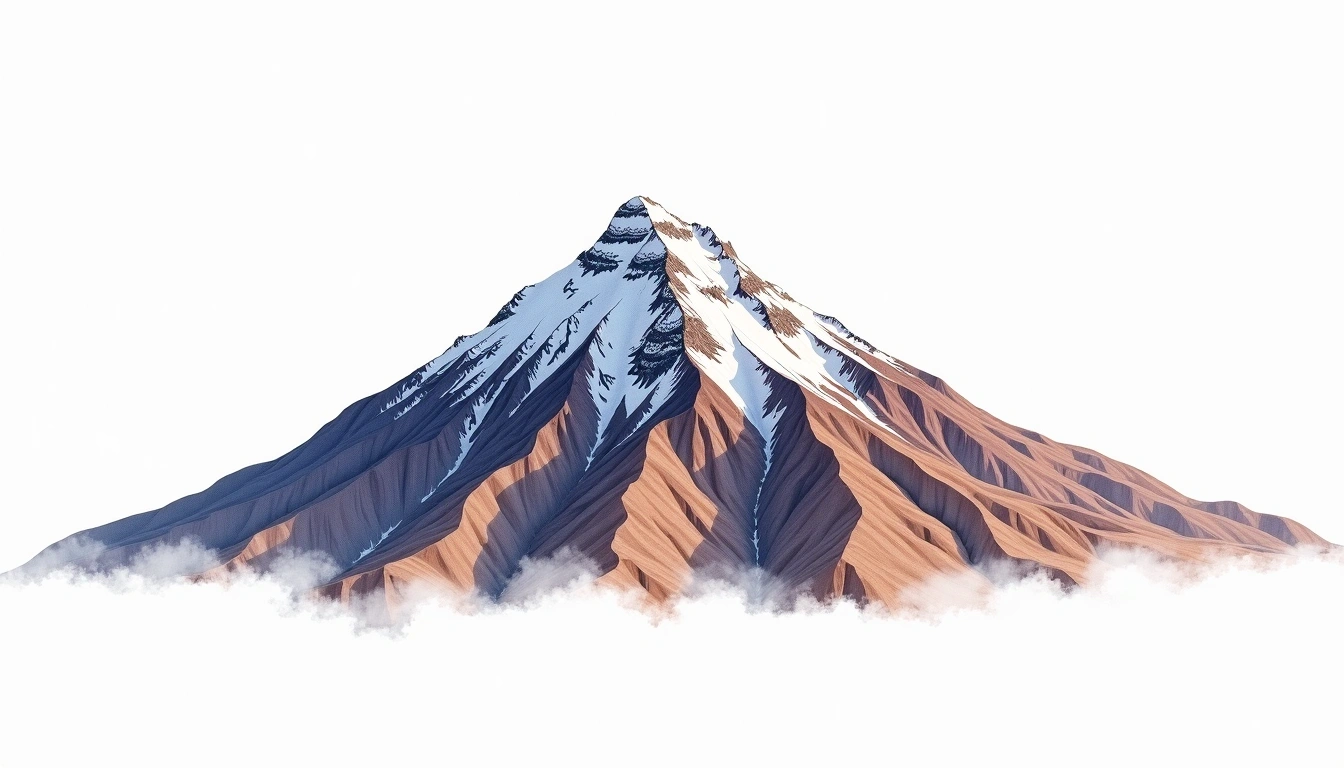 Pico Cristobal Colon — 5,775m — Colombia — watercolor illustration