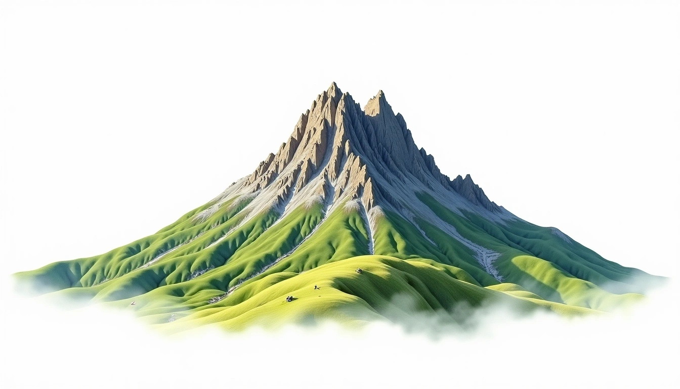 Pico de Tancitaro — 3,842m — Mexico — watercolor illustration