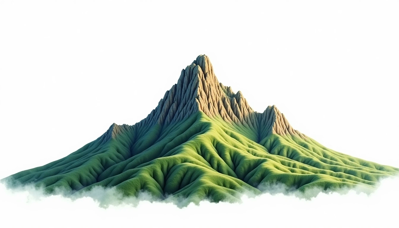 Pico do Caparao — 2,890m — Brazil — watercolor illustration