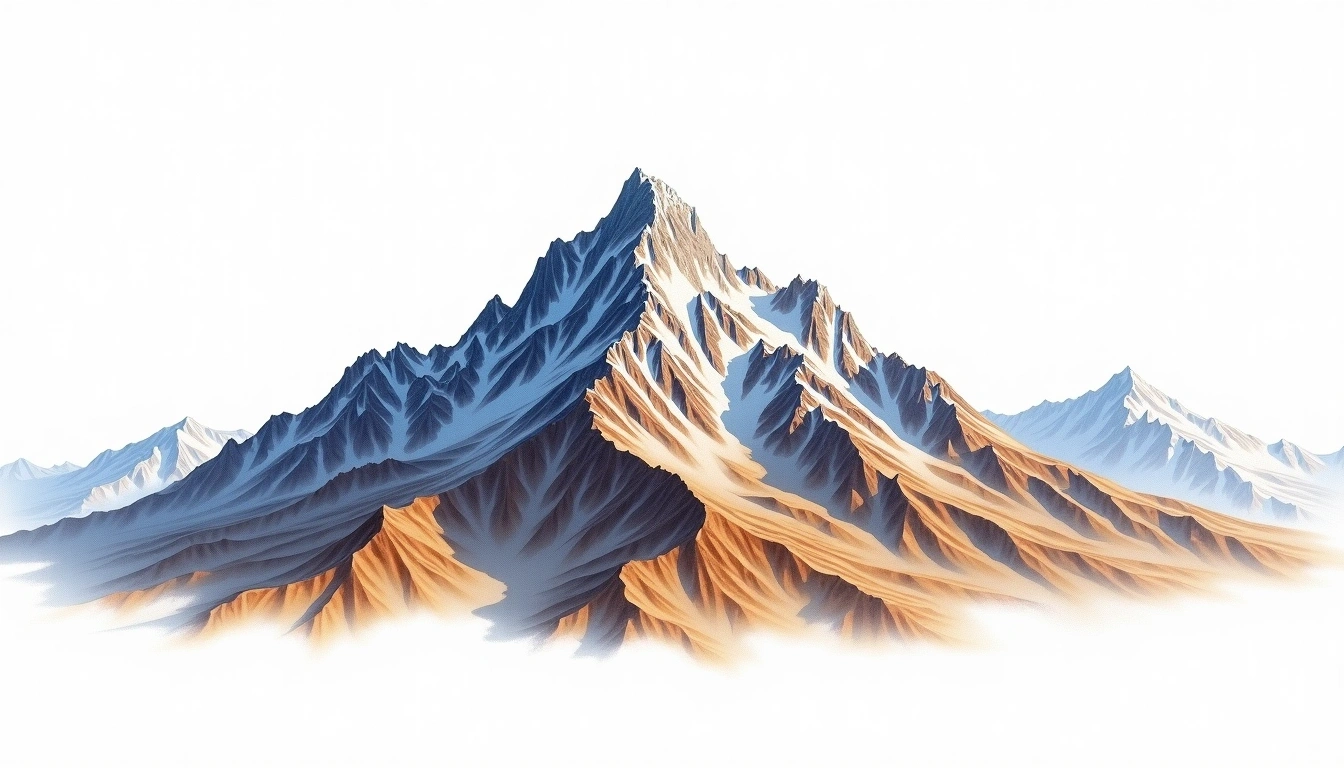 Pico El Toro — 4,755m — Venezuela — watercolor illustration