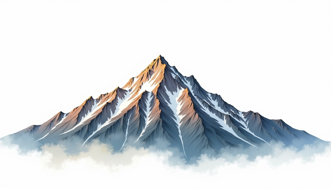 Pico Humboldt — 4,940m — Venezuela — watercolor illustration