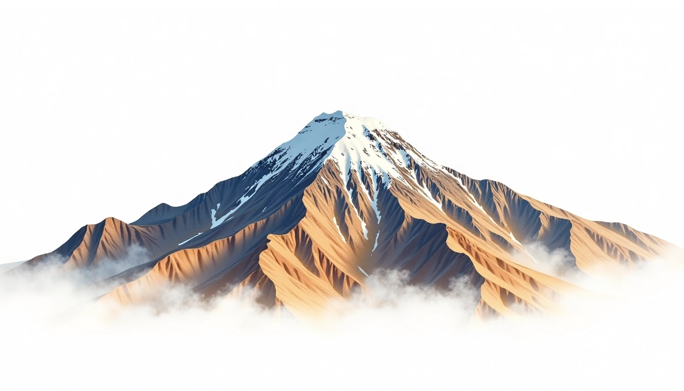 Pico Ojeda — 5,490m — Colombia — watercolor illustration